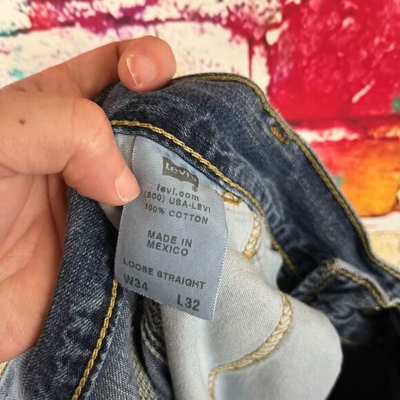 Levi's Jeans  Carpenter Loose Straight Grunge Workwear Denim 34 x 31 - Picture 7 of 8